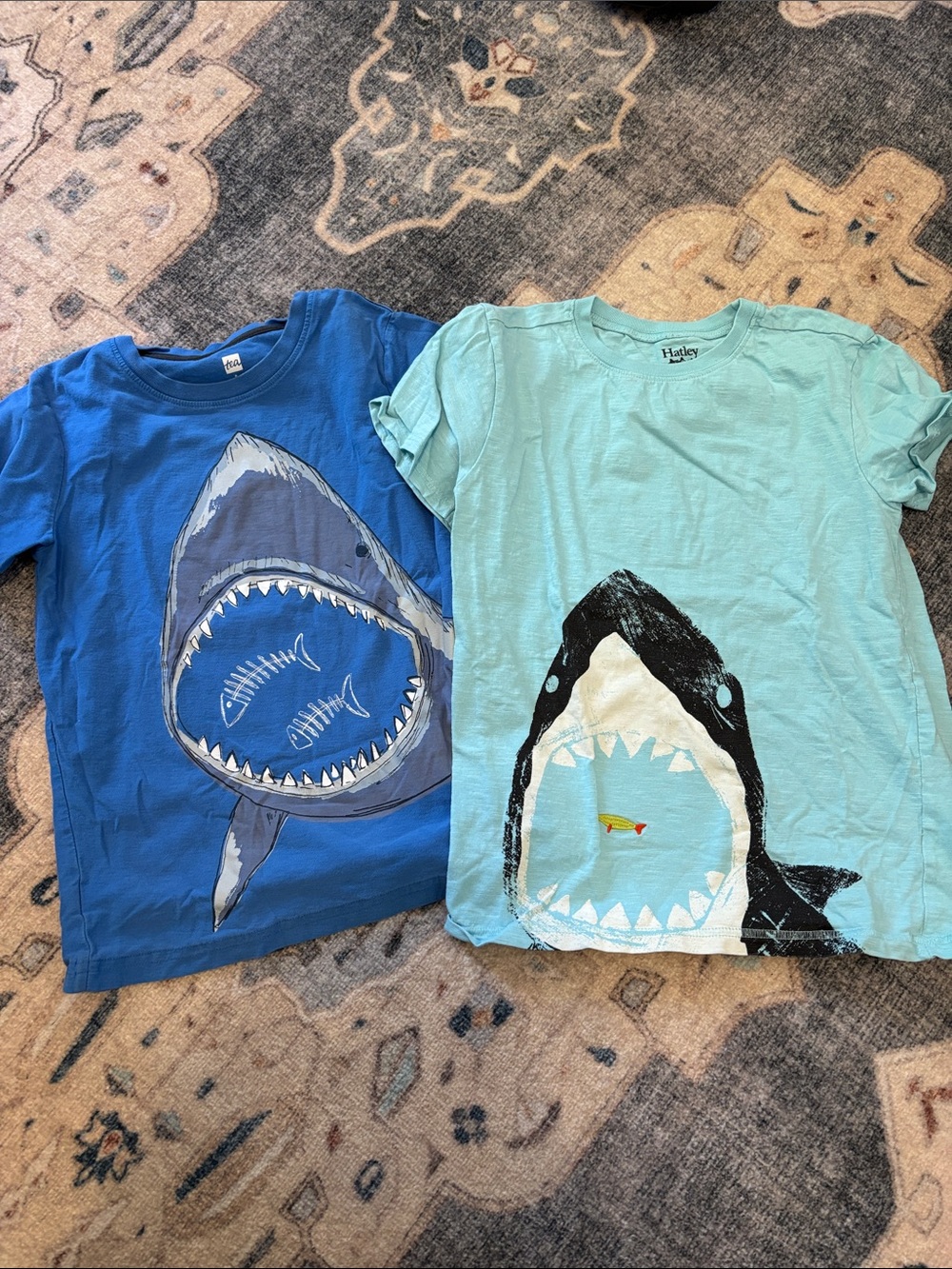 Hatley and Tea collection Shark Tee Set - size 8 like new